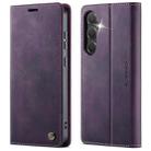 For Samsung Galaxy S24+ / S25+ 5G CaseMe 033 Calf Leather Lining Microfibre RFID Blocking Phone Case(Purple) - 1
