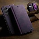 For Samsung Galaxy S24+ / S25+ 5G CaseMe 033 Calf Leather Lining Microfibre RFID Blocking Phone Case(Purple) - 3