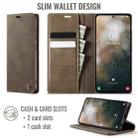 For Samsung Galaxy A51 CaseMe 033 Calf Leather Lining Microfibre RFID Blocking Phone Case(Coffee) - 2