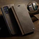 For Samsung Galaxy A51 CaseMe 033 Calf Leather Lining Microfibre RFID Blocking Phone Case(Coffee) - 3