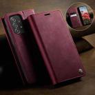 For Samsung Galaxy A52/A52S 5G CaseMe 033 Calf Leather Lining Microfibre RFID Blocking Phone Case(Red) - 3