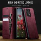 For Samsung Galaxy A53 CaseMe 033 Calf Leather Lining Microfibre RFID Blocking Phone Case(Red) - 5