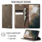 For Samsung Galaxy A55 CaseMe 033 Calf Leather Lining Microfibre RFID Blocking Phone Case(Coffee) - 2
