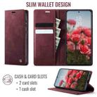 For Samsung Galaxy A55 CaseMe 033 Calf Leather Lining Microfibre RFID Blocking Phone Case(Red) - 2