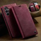 For Samsung Galaxy A55 CaseMe 033 Calf Leather Lining Microfibre RFID Blocking Phone Case(Red) - 3
