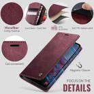For Samsung Galaxy A55 CaseMe 033 Calf Leather Lining Microfibre RFID Blocking Phone Case(Red) - 5
