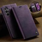 For Samsung Galaxy A55 CaseMe 033 Calf Leather Lining Microfibre RFID Blocking Phone Case(Purple) - 3