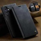 For Samsung Galaxy A25 CaseMe 033 Calf Leather Lining Microfibre RFID Blocking Phone Case(Black) - 3