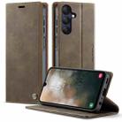 For Samsung Galaxy A25 CaseMe 033 Calf Leather Lining Microfibre RFID Blocking Phone Case(Coffee) - 1
