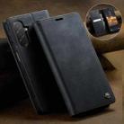 For Samsung Galaxy A26 CaseMe 033 Calf Leather Lining Microfibre RFID Blocking Phone Case(Black) - 3