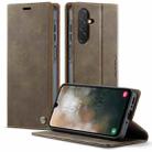 For Samsung Galaxy A26 CaseMe 033 Calf Leather Lining Microfibre RFID Blocking Phone Case(Coffee) - 1
