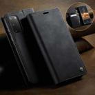For Samsung Galaxy S20 CaseMe 033 Calf Leather Lining Microfibre RFID Blocking Phone Case(Black) - 3