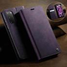 For Samsung Galaxy S20 CaseMe 033 Calf Leather Lining Microfibre RFID Blocking Phone Case(Purple) - 3