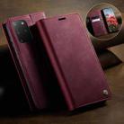For Samsung Galaxy S20+ CaseMe 033 Calf Leather Lining Microfibre RFID Blocking Phone Case(Red) - 3