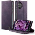 For Samsung Galaxy A13 / A04s CaseMe 033 Calf Leather Lining Microfibre RFID Blocking Phone Case(Purple) - 1