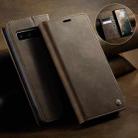 For Samsung Galaxy S10 CaseMe 033 Calf Leather Lining Microfibre RFID Blocking Phone Case(Coffee) - 3