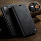 For Samsung Galaxy S20 FE CaseMe 033 Calf Leather Lining Microfibre RFID Blocking Phone Case(Black) - 3