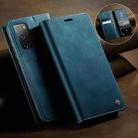 For Samsung Galaxy S20 FE CaseMe 033 Calf Leather Lining Microfibre RFID Blocking Phone Case(Green) - 3