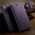 For Samsung Galaxy S20 FE CaseMe 033 Calf Leather Lining Microfibre RFID Blocking Phone Case(Purple) - 3