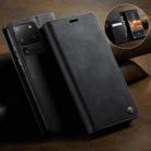 For Samsung Galaxy S20 Ultra CaseMe 033 Calf Leather Lining Microfibre RFID Blocking Phone Case(Black) - 3