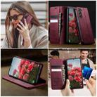 For Samsung Galaxy S22 5G CaseMe 033 Calf Leather Lining Microfibre RFID Blocking Phone Case(Red) - 4