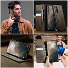 For Samsung Galaxy S23 5G CaseMe 033 Calf Leather Lining Microfibre RFID Blocking Phone Case(Coffee) - 4