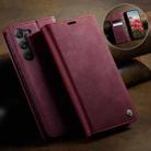 For Samsung Galaxy S23+ 5G CaseMe 033 Calf Leather Lining Microfibre RFID Blocking Phone Case(Red) - 3