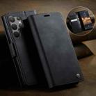 For Samsung Galaxy S23 Ultra 5G CaseMe 033 Calf Leather Lining Microfibre RFID Blocking Phone Case(Black) - 3