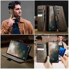 For Samsung Galaxy S23 Ultra 5G CaseMe 033 Calf Leather Lining Microfibre RFID Blocking Phone Case(Coffee) - 4