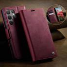 For Samsung Galaxy S23 Ultra 5G CaseMe 033 Calf Leather Lining Microfibre RFID Blocking Phone Case(Red) - 3