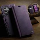 For Samsung Galaxy S23 Ultra 5G CaseMe 033 Calf Leather Lining Microfibre RFID Blocking Phone Case(Purple) - 3