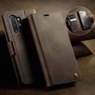 For Samsung Galaxy Note10+ CaseMe 033 Calf Leather Lining Microfibre RFID Blocking Phone Case(Coffee) - 3