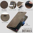 For Samsung Galaxy Note10+ CaseMe 033 Calf Leather Lining Microfibre RFID Blocking Phone Case(Coffee) - 5