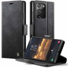 For Samsung Galaxy Note20 Ultra CaseMe 033 Calf Leather Lining Microfibre RFID Blocking Phone Case(Black) - 1