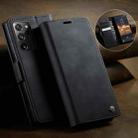 For Samsung Galaxy Note20 Ultra CaseMe 033 Calf Leather Lining Microfibre RFID Blocking Phone Case(Black) - 3