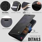 For Samsung Galaxy Note20 Ultra CaseMe 033 Calf Leather Lining Microfibre RFID Blocking Phone Case(Black) - 5