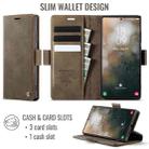 For Samsung Galaxy Note20 Ultra CaseMe 033 Calf Leather Lining Microfibre RFID Blocking Phone Case(Coffee) - 2