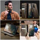 For Samsung Galaxy Note20 Ultra CaseMe 033 Calf Leather Lining Microfibre RFID Blocking Phone Case(Coffee) - 4