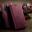 For Samsung Galaxy Note20 Ultra CaseMe 033 Calf Leather Lining Microfibre RFID Blocking Phone Case(Red) - 3