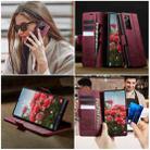For Samsung Galaxy Note20 Ultra CaseMe 033 Calf Leather Lining Microfibre RFID Blocking Phone Case(Red) - 4