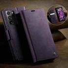 For Samsung Galaxy Note20 Ultra CaseMe 033 Calf Leather Lining Microfibre RFID Blocking Phone Case(Purple) - 3