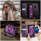 For Samsung Galaxy Note20 Ultra CaseMe 033 Calf Leather Lining Microfibre RFID Blocking Phone Case(Purple) - 4
