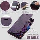 For Samsung Galaxy Note20 Ultra CaseMe 033 Calf Leather Lining Microfibre RFID Blocking Phone Case(Purple) - 5