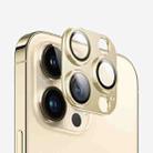 For iPhone 14 Pro Kalebol Armor Full-Coverage Metal Lens Ring Protector Film(Gold) - 1