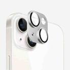 For iPhone 14 Plus Kalebol Armor Full-Coverage Metal Lens Ring Protector Film(Silver) - 1