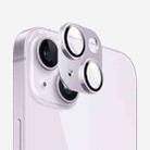 For iPhone 14 Kalebol Armor Full-Coverage Metal Lens Ring Protector Film(Purple) - 1