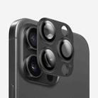 For iPhone 15 Pro Max Kalebol Armor Full-Coverage Metal Lens Ring Protector Film(Black) - 1