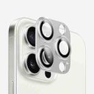 For iPhone 15 Pro Max Kalebol Armor Full-Coverage Metal Lens Ring Protector Film(Silver) - 1