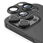 For iPhone 16 Pro Kalebol Armor Full-Coverage Metal Lens Ring Protector Film(Black) - 1