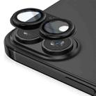 For iPhone 16 Plus Kalebol Armor Full-Coverage Metal Lens Ring Protector Film(Black) - 1